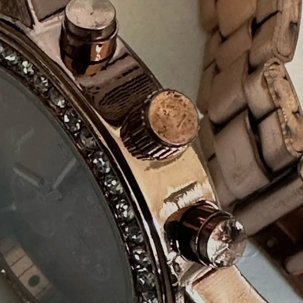 Geneva rose gold tone  rhinestone Watch